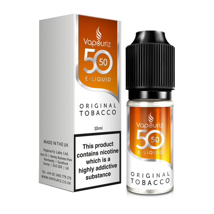 Original Tobacco 50/50 10ml E-Liquid By Vapouriz
