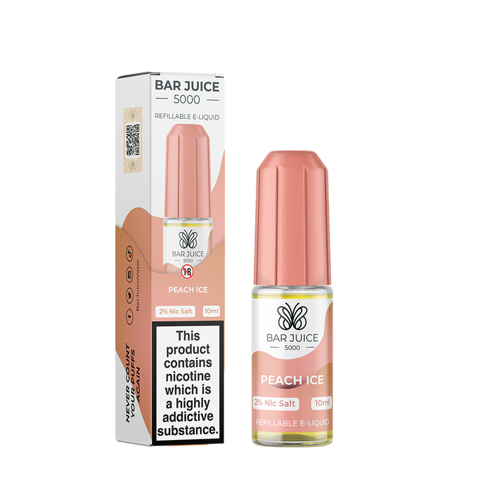 Peach Ice Nic Salt E-Liquid by Bar Juice 5000