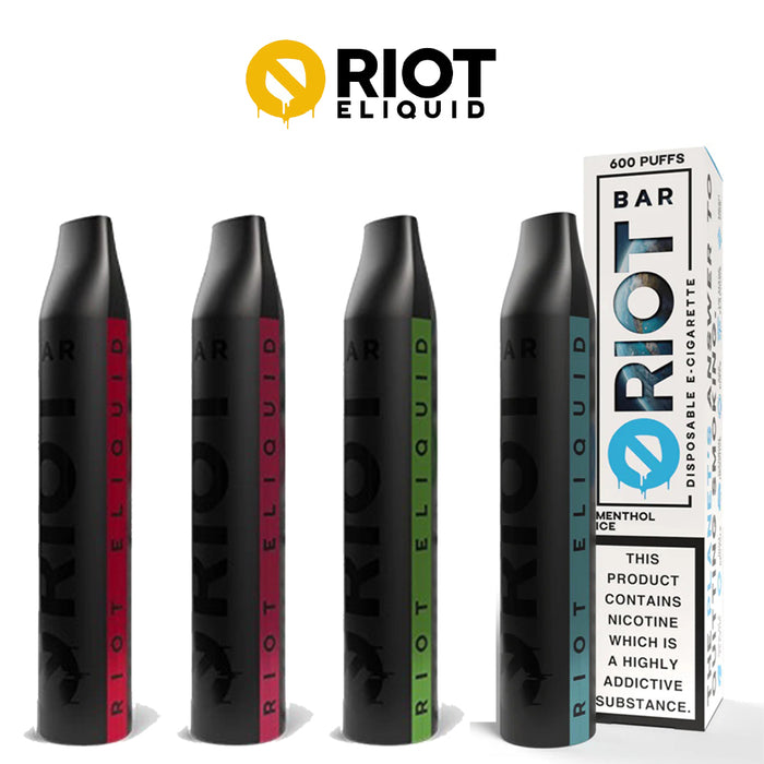 Riot Bar 600 puff Disposable Vape - Multi Buy - Any 5 For 20 - Golden Vape Riot Bar 600 puff Disposable Vape - Multi Buy - Any 5 For 20 - Golden Vape