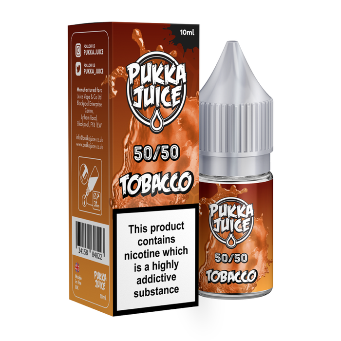 Tobacco 10ml 50/50 E-Liquid By Pukka Juice