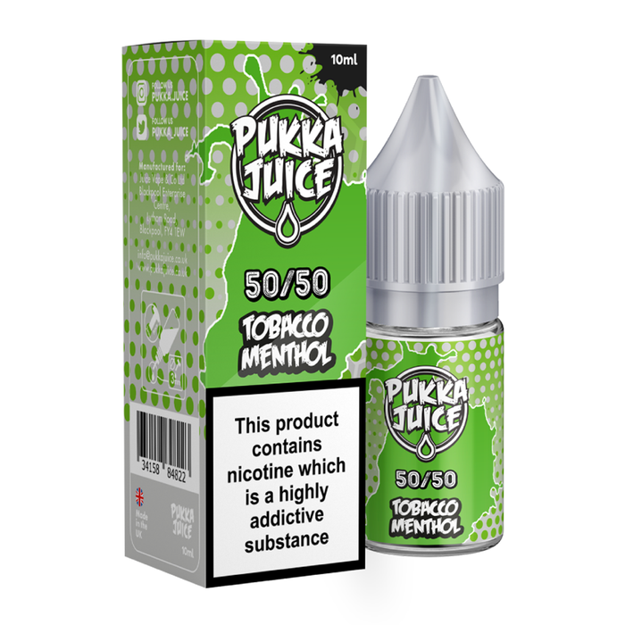 Tobacco Menthol 10ml 50/50 E-Liquid By Pukka Juice