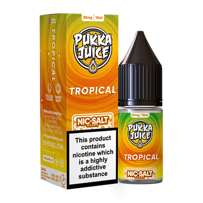 Tropical 10ml Nic Salt E Liquid By Pukka Juice