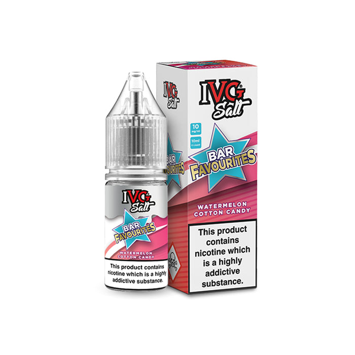 IVG Bar Favourites Watermelon Cotton Candy 10ml Nicotine E-Liquid by IVG