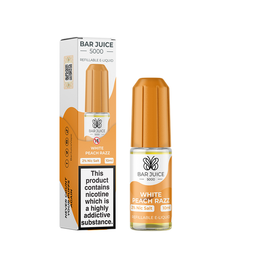 White Peach Razz Nic Salt E-Liquid By Bar Juice 5000