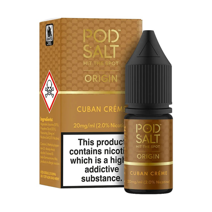 Cuban Cream 10ml Nicotine Salt E-Liquid by Origin Pod Salt
