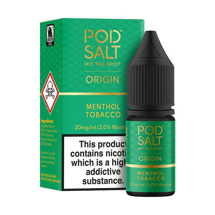 Menthol Tobacco 10ml Nicotine Salt E-Liquid by Origin Pod Salt