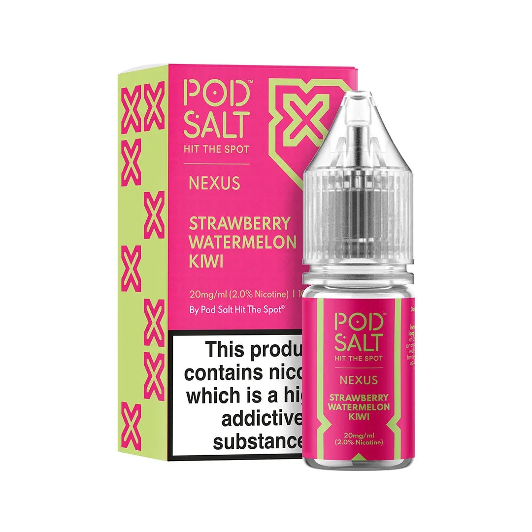 Strawberry Watermelon Kiwi 10ml Nic Salt E-liquid by Pod Salt Nexus
