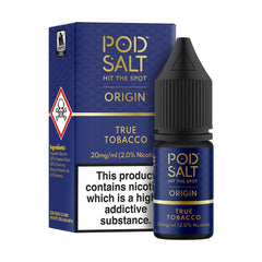 True Tobacco 10ml Nicotine Salt E-Liquid by Origin Pod Salt
